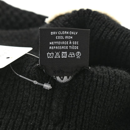 Chanel Cashmere CC Logo Beanie Hat Black 5 of 5