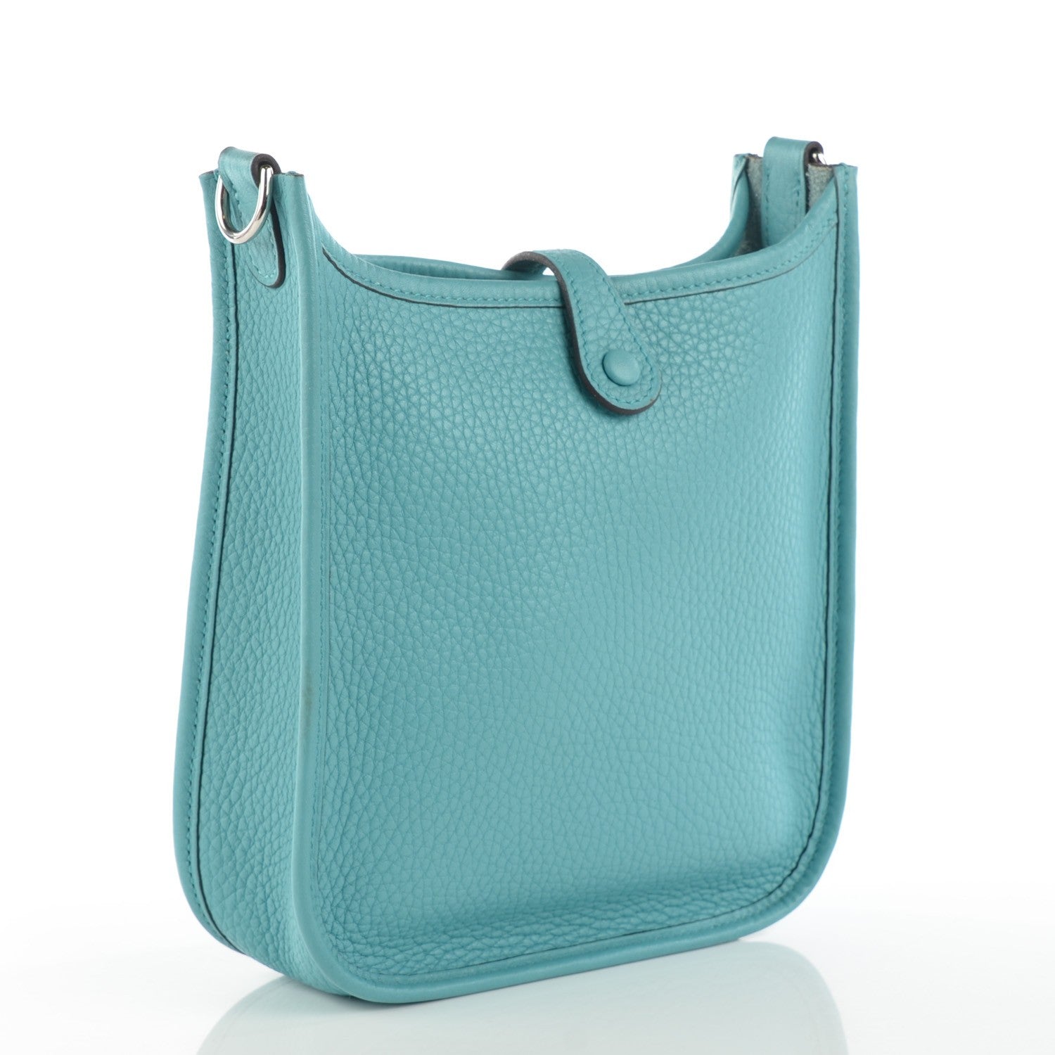 Hermes Taurillon Clemence Amazone Evelyne TPM Bleu Saint Cyr Feu 3 of 9