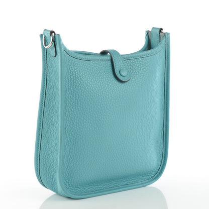 Hermes Taurillon Clemence Amazone Evelyne TPM Bleu Saint Cyr Feu 3 of 9