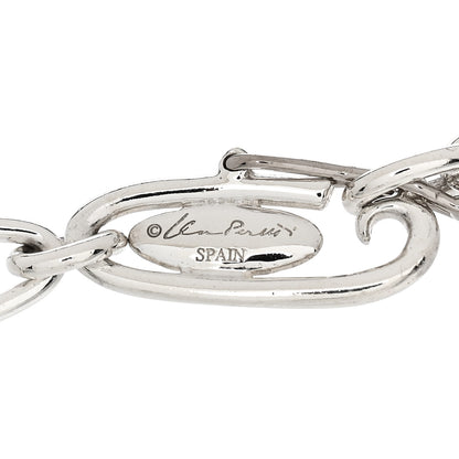Tiffany Sterling Silver Elsa Peretti Open Heart Oval Link Charm Bracelet 4 of 4