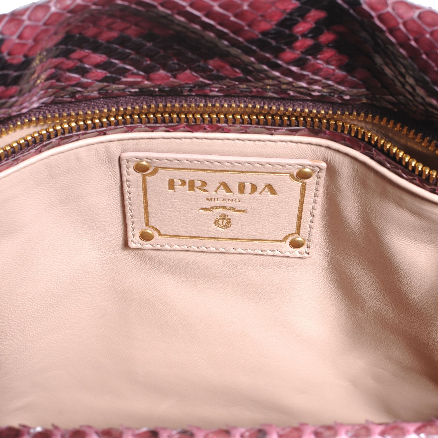 Prada Python Frame Bag Amarena 7 of 9