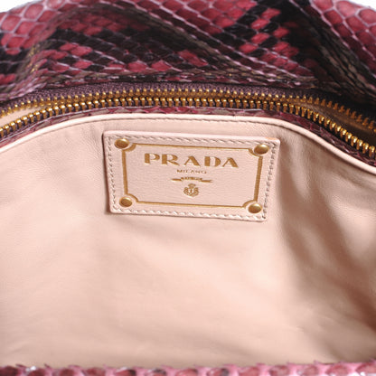 Prada Python Frame Bag Amarena 7 of 9