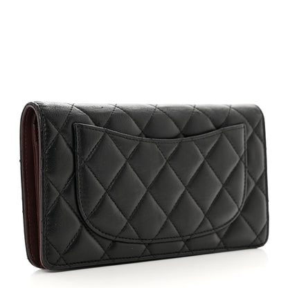 Chanel Lambskin Quilted Yen Wallet Black 3 of 8
