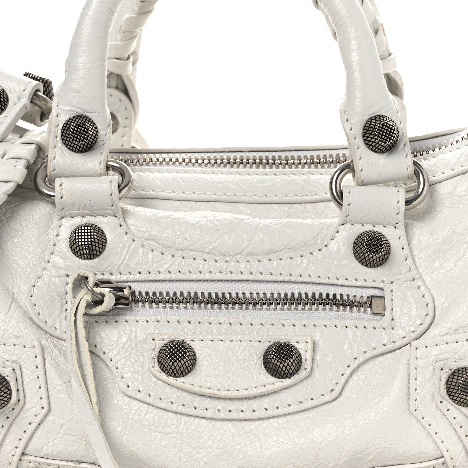 Balenciaga Agneau Arena Mini Le Cagole Duffle Crossbody Bag Optic White 9 of 14