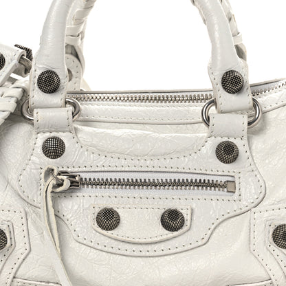Balenciaga Agneau Arena Mini Le Cagole Duffle Crossbody Bag Optic White 9 of 14