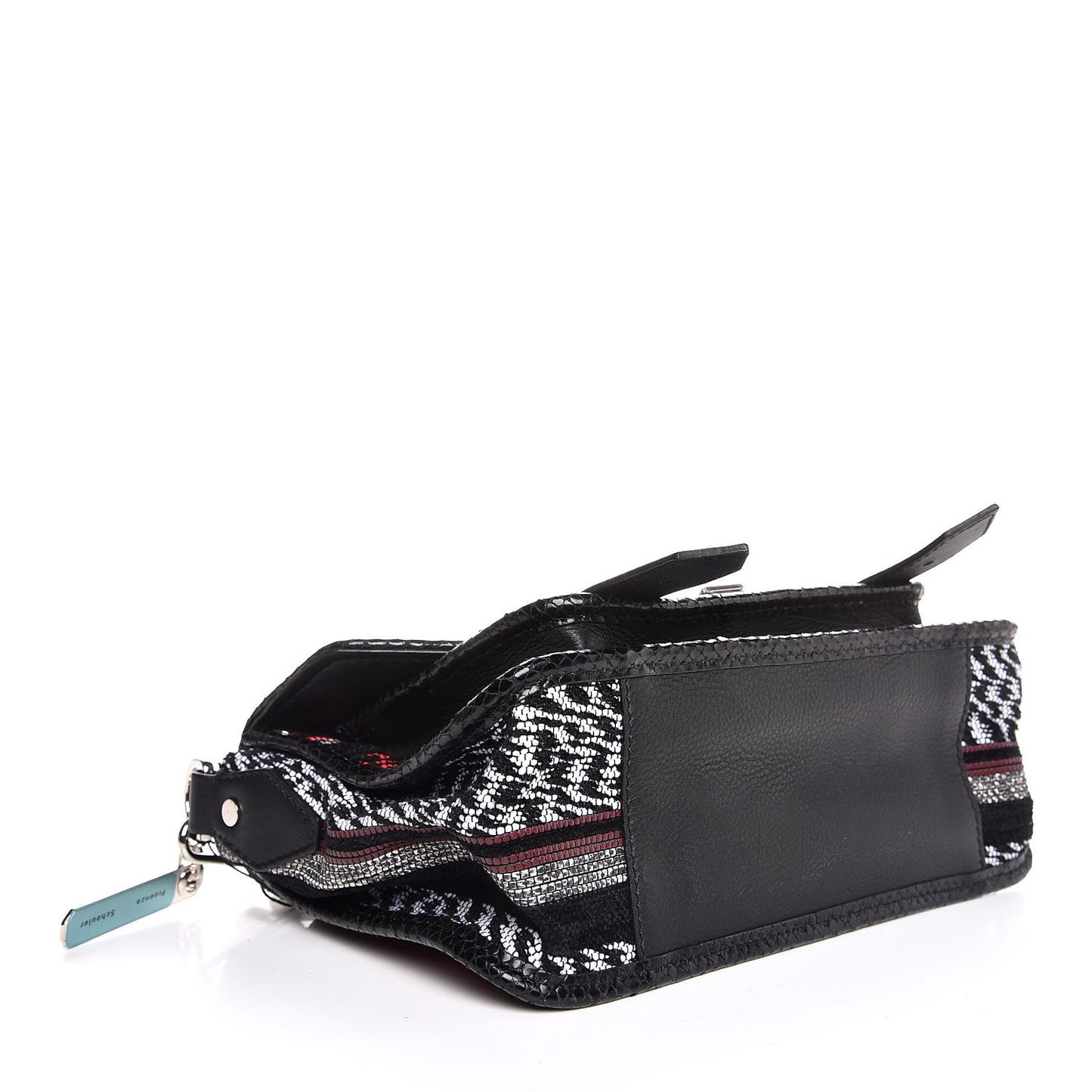 Mixed Woven Tiny PS1 Satchel Black White