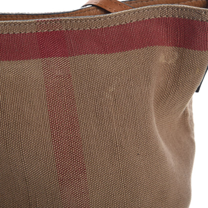 Burberry Canvas Mega Check Mini Ashby Tassel Crossbody Saddle Brown 11 of 11