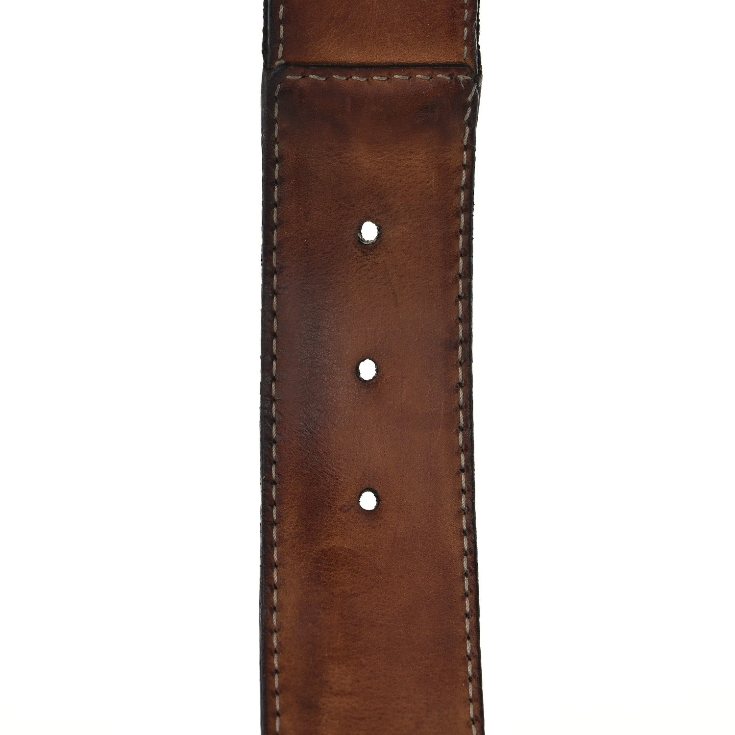 Gucci Calfskin Web Interlocking G Belt 95 38 Brown Cream 6 of 8