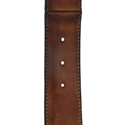 Gucci Calfskin Web Interlocking G Belt 95 38 Brown Cream 6 of 8