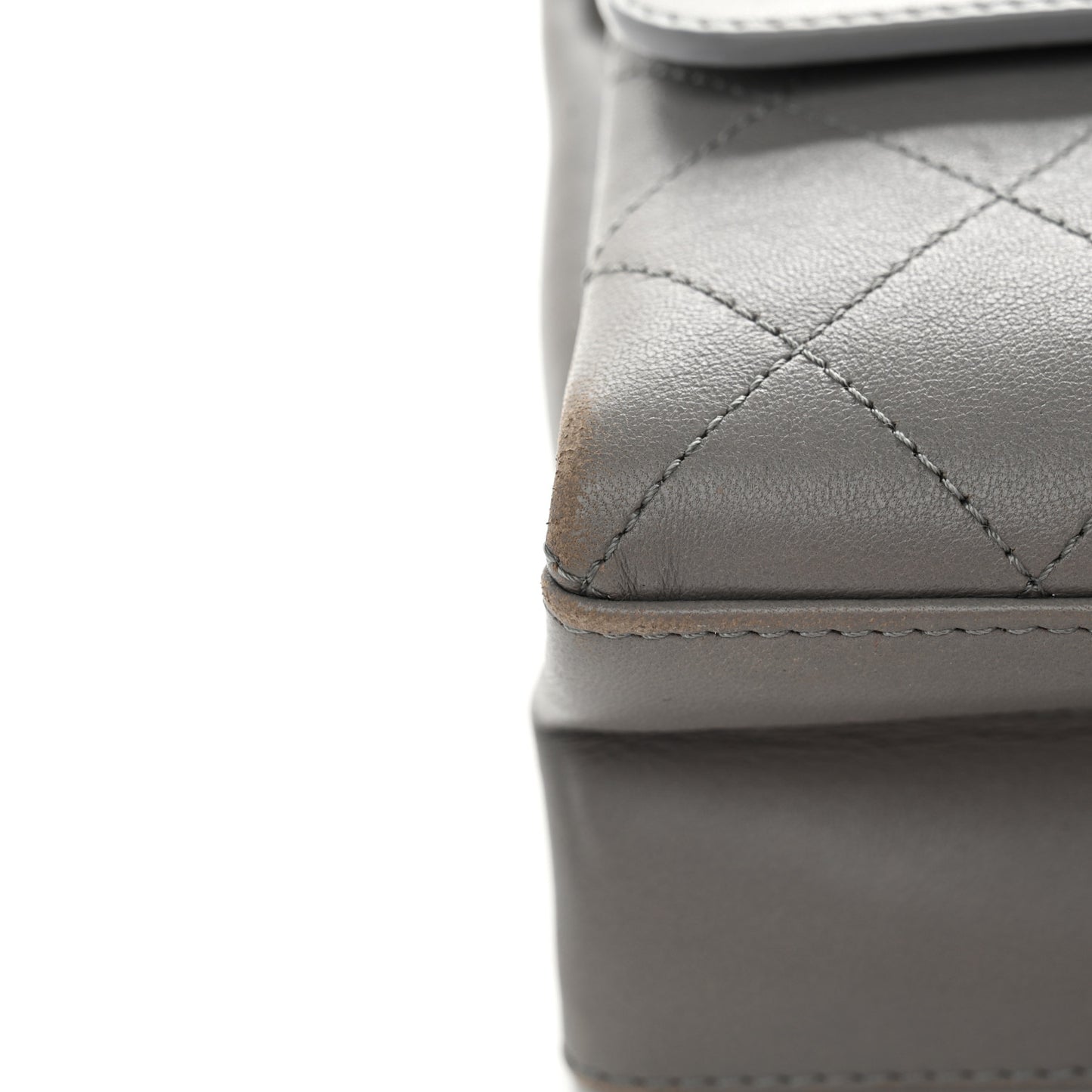Lambskin Quilted Small Coco Lux Flap Grey