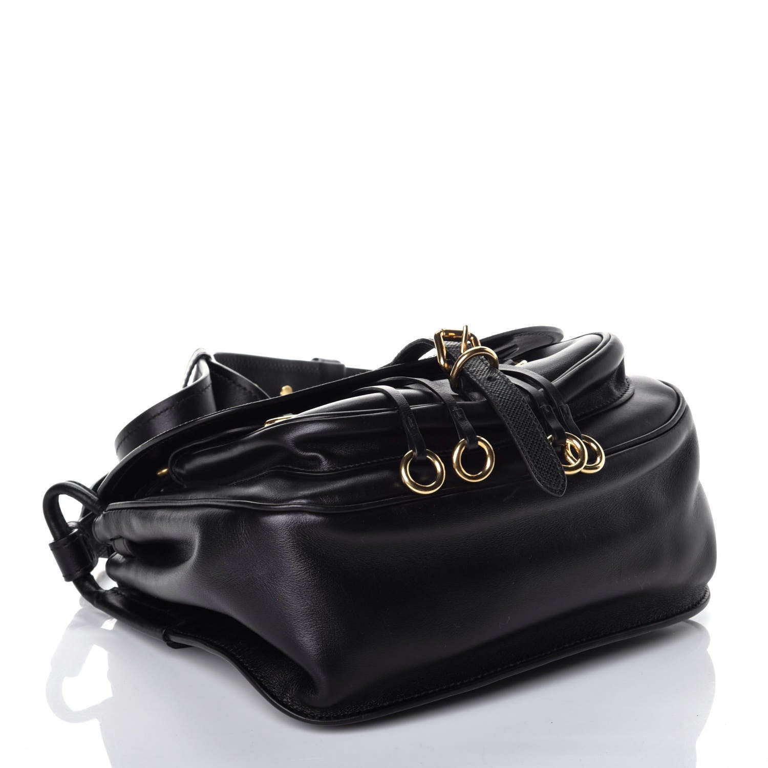 Prada Saffiano Cuir Calf Corsaire Bag Black 4 of 8