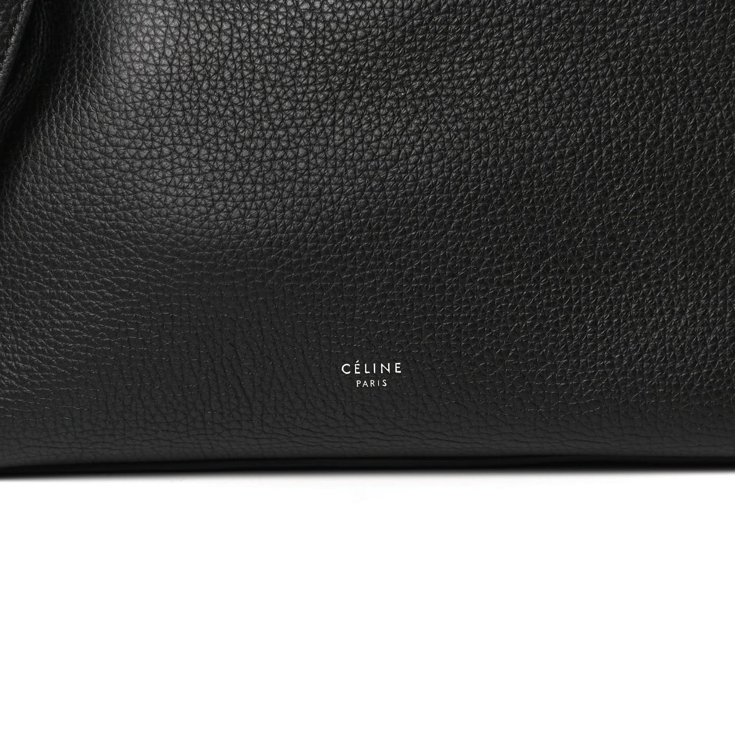 Supple Grained Calfskin Small Long Strap Big Bag Black