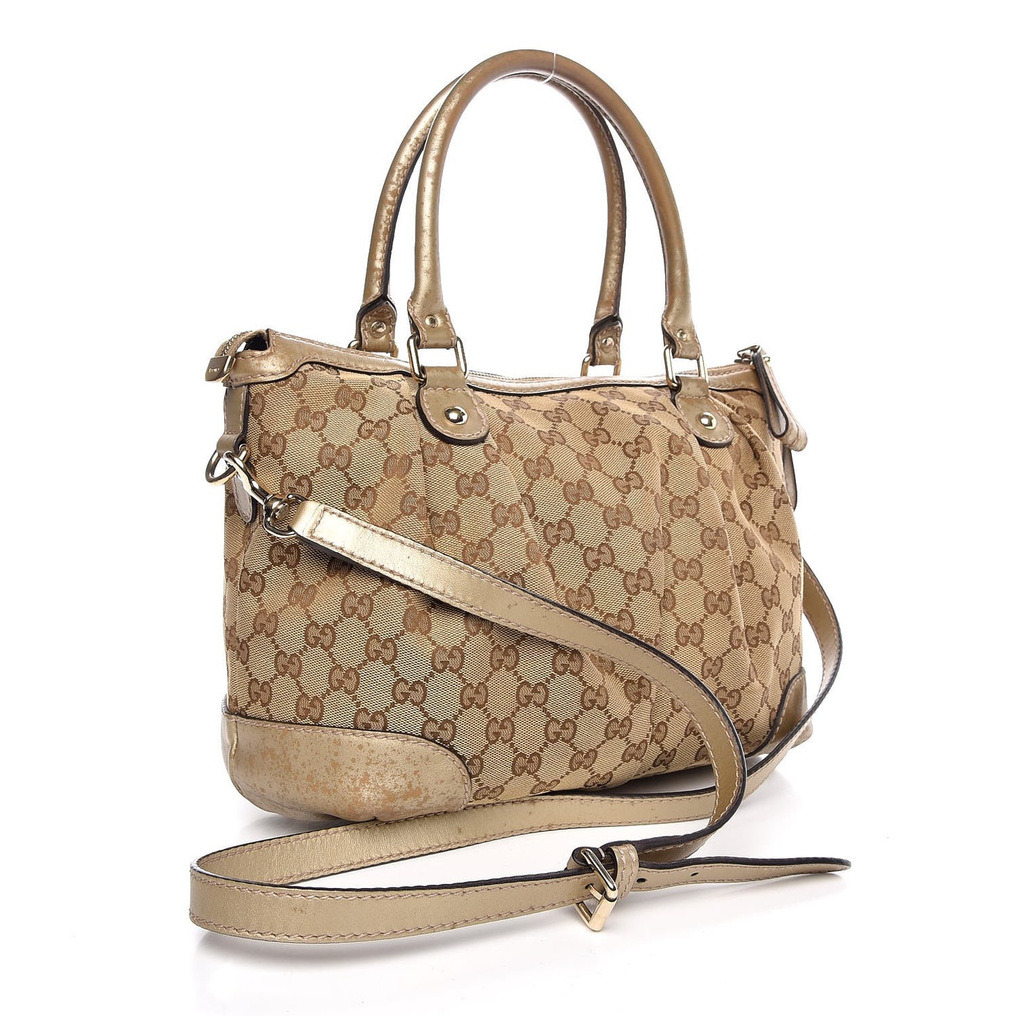 Monogram Medium Sukey Top Handle Bag Golden Beige