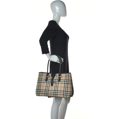 Burberry House Check Large Buckle Tote Black 3 of 14