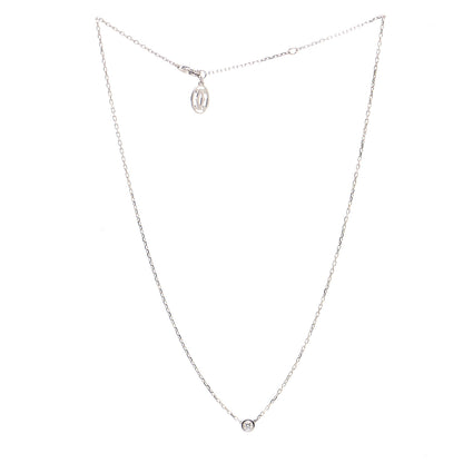 Cartier 18K White Gold Diamond SM D'Amour Pendant Necklace 3 of 5