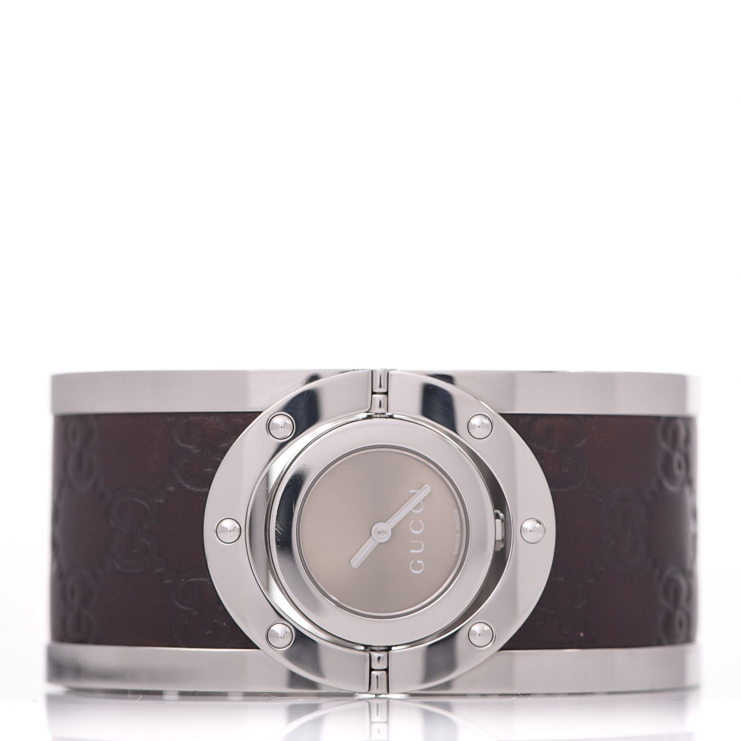 Stainless Steel Calfskin 33mm Twirl Quartz Watch Brown