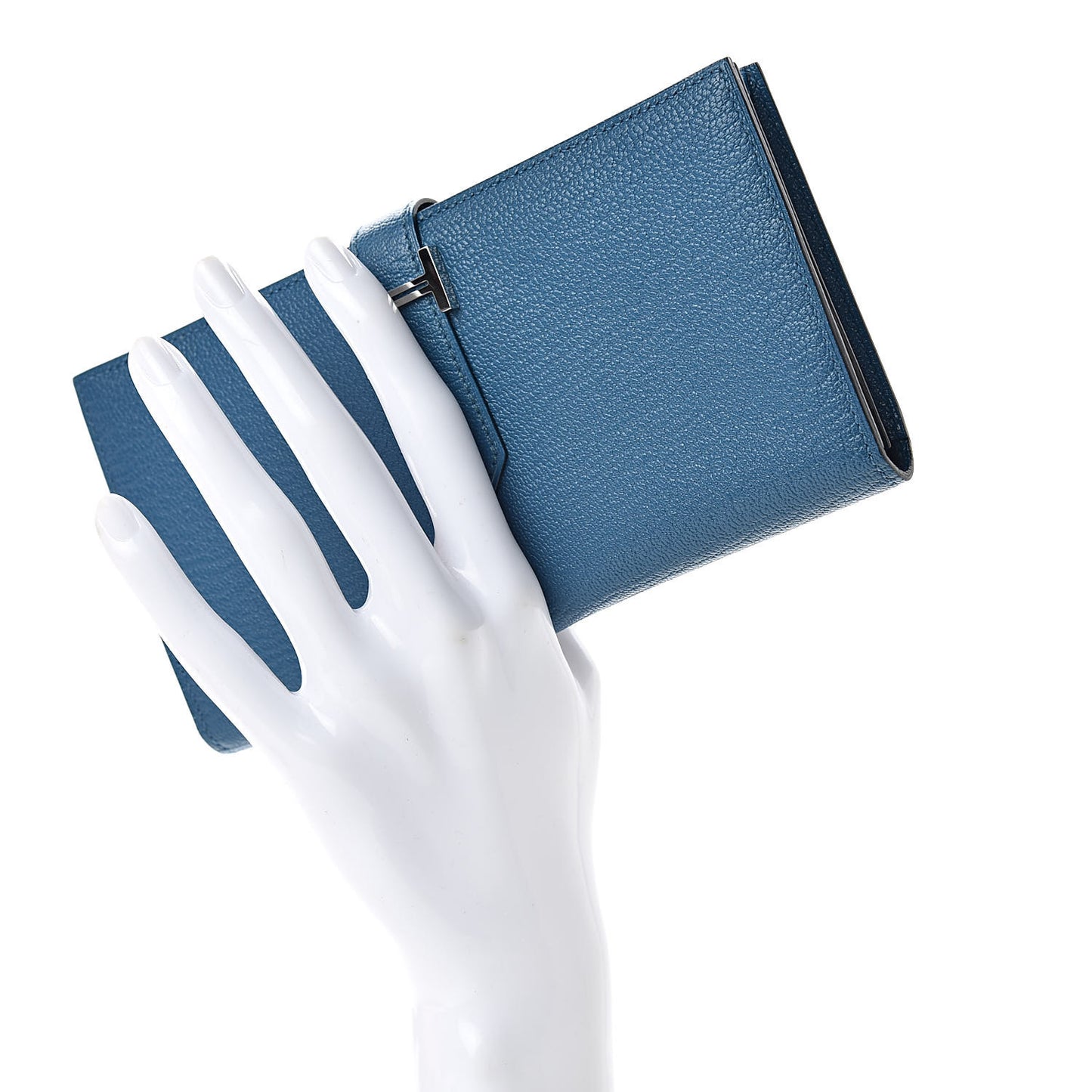 Chevre Mysore Bearn Gusset Wallet Bleu de Galice