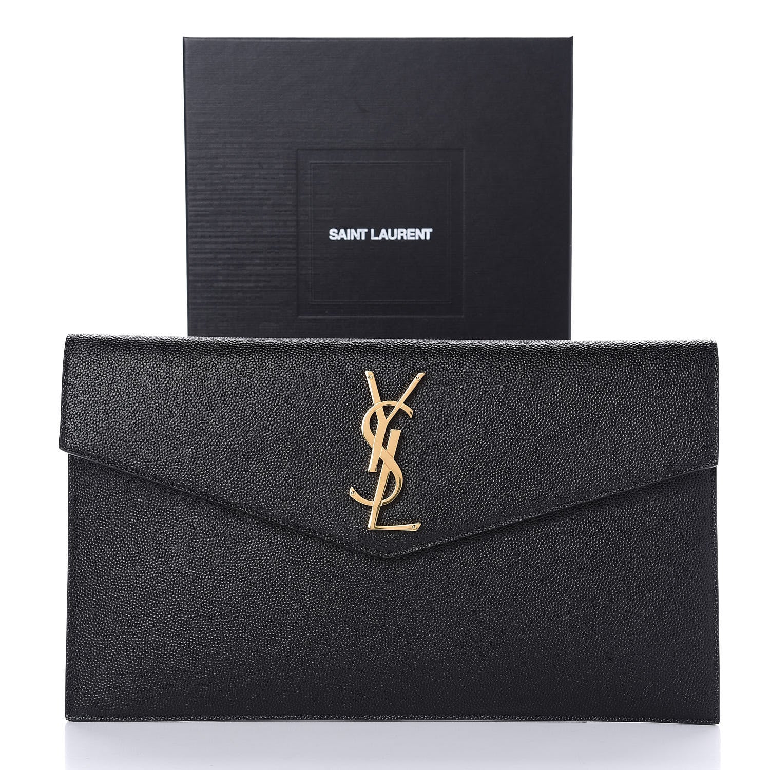 Saint Laurent Grain De Poudre Uptown Pouch Black 11 of 11