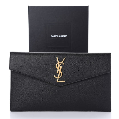 Saint Laurent Grain De Poudre Uptown Pouch Black 11 of 11