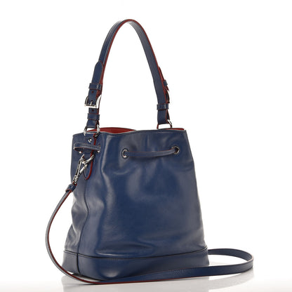 Prada Soft Calf Bucket Bag Bleuette 4 of 9