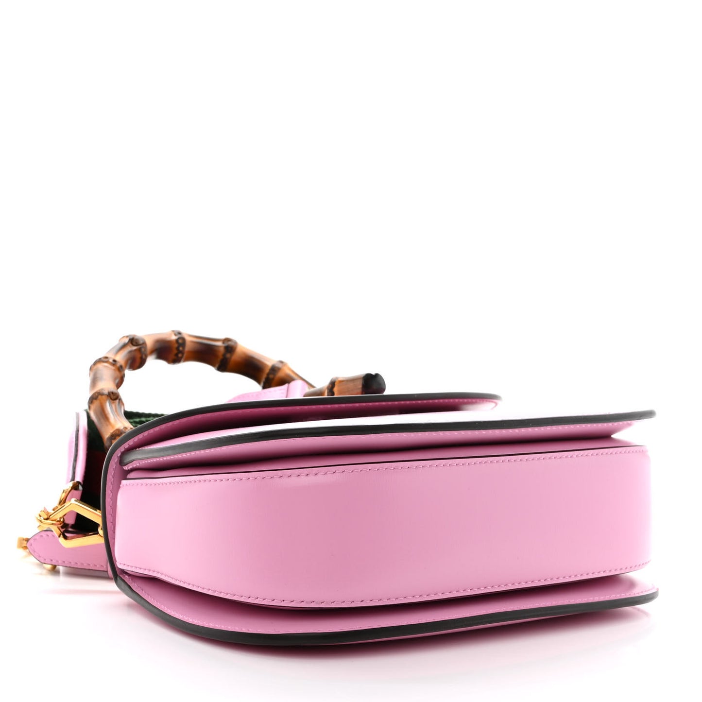Boarded Dyana Lux Calfskin Web Small Bamboo 1947 Top Handle Bag Nice Pink
