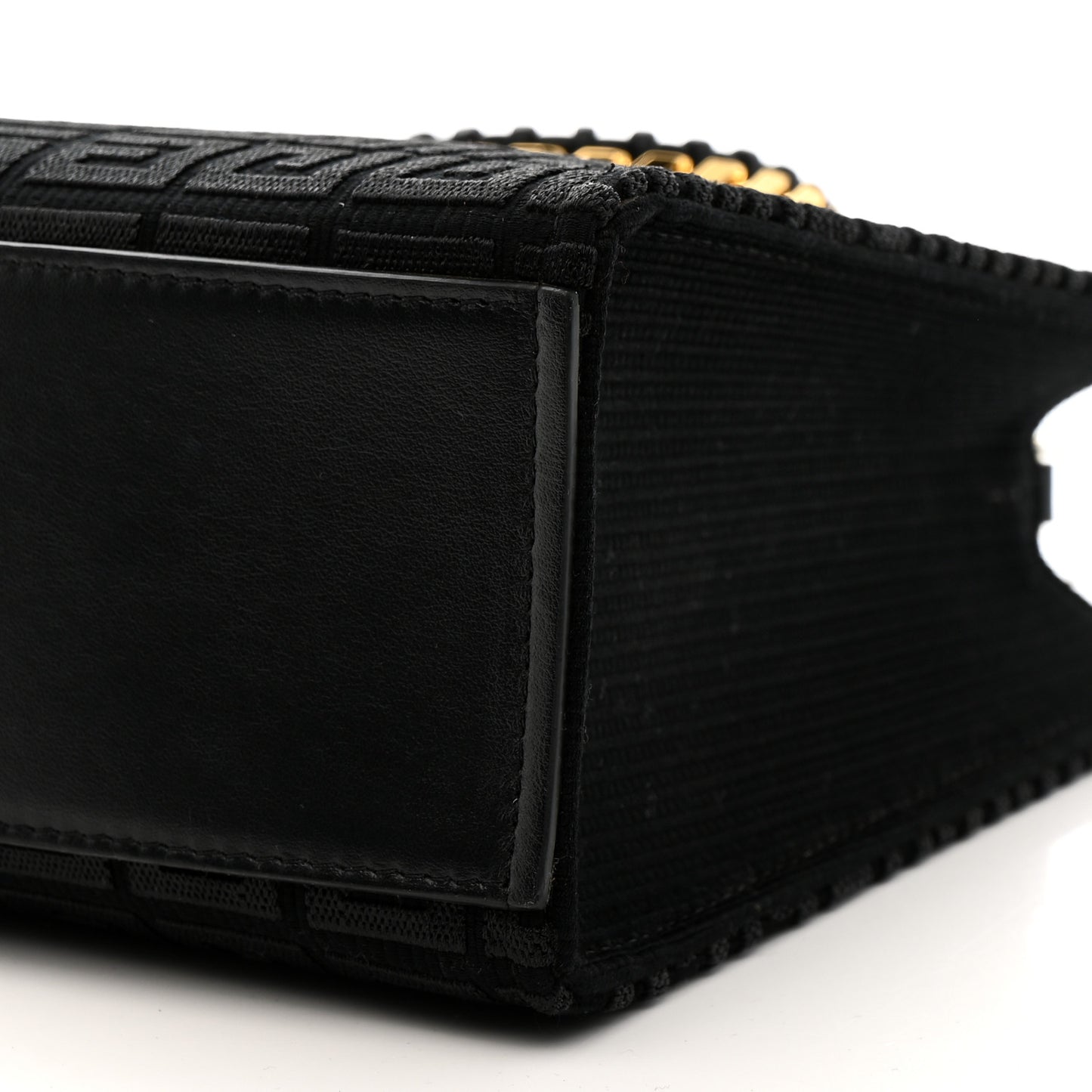 Canvas Jacquard 4G Small Chain Tote Black