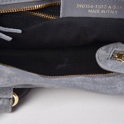 Balenciaga Baby Daim Suede Gold Metallic Edge Hardware City Gris Plomb 11 of 11
