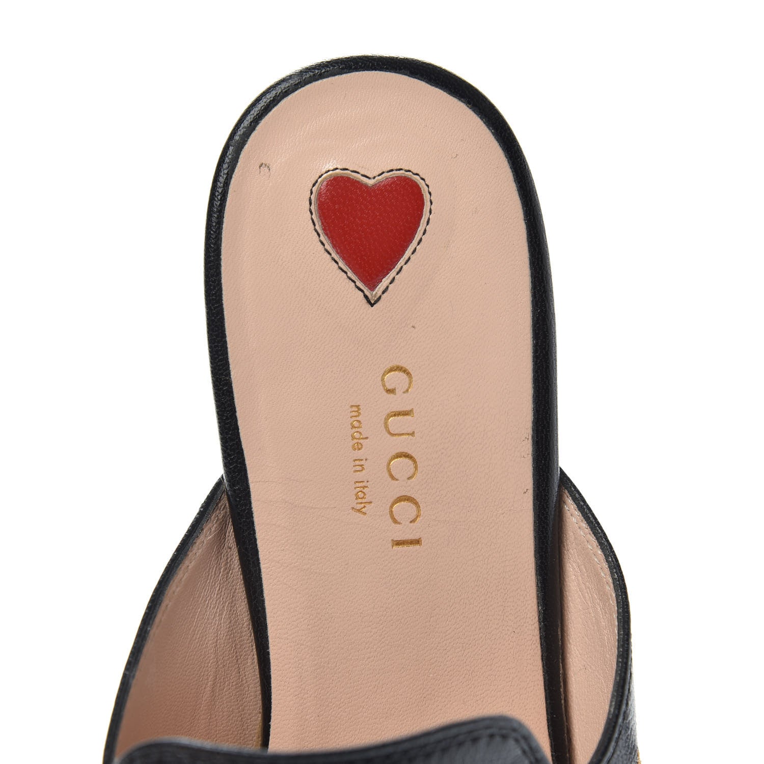 Gucci Goatskin Bee Star Embroidered Womens Princetown Slippers 37.5 Black 7 of 10
