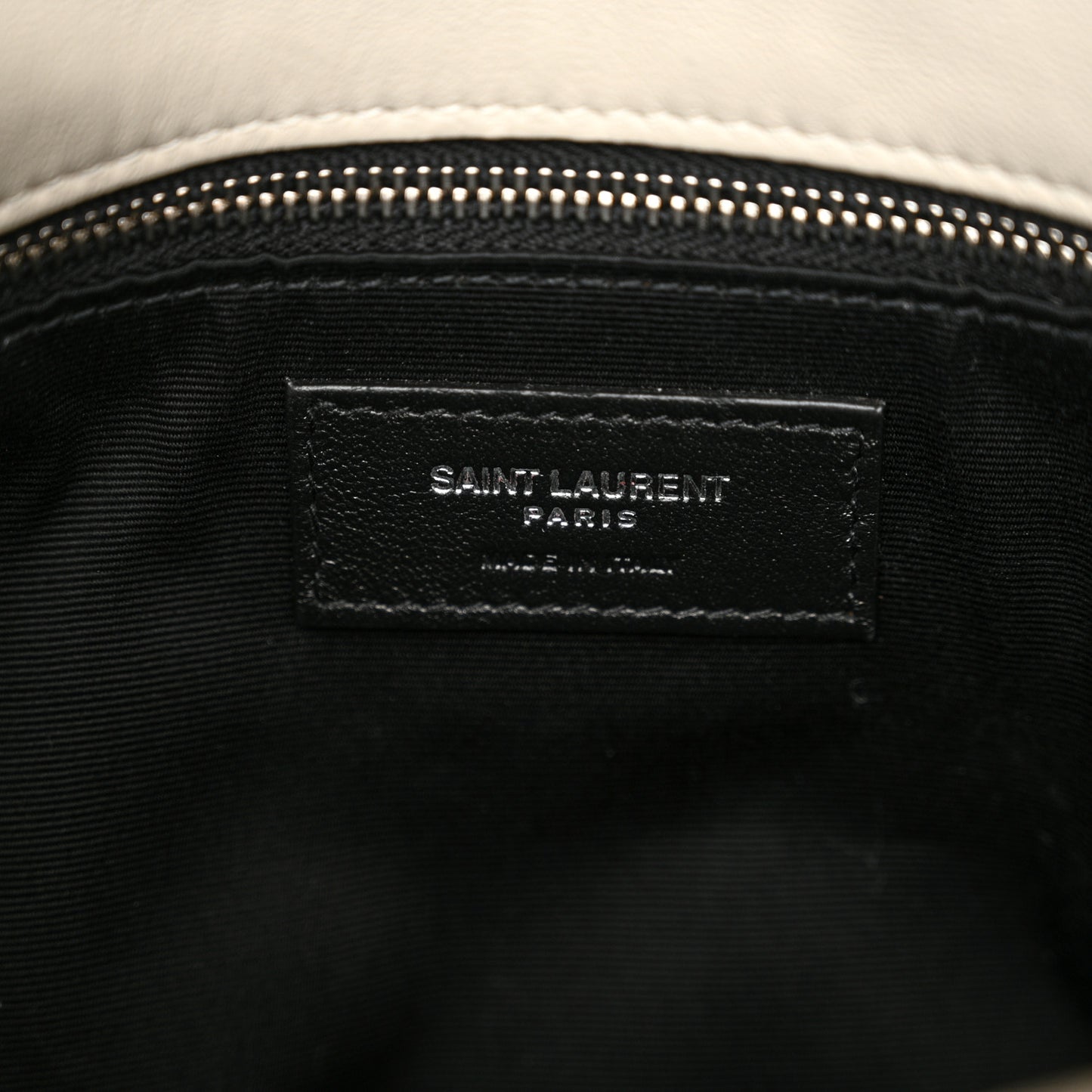 Lambskin Quilted Small Loulou Puffer Monogram Chain Satchel Blanc Vintage