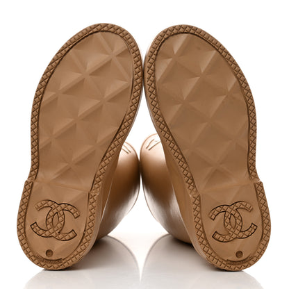 Chanel Caoutchouk CC High Boots 36 Beige 5 of 9