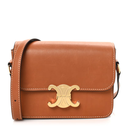 Celine Shiny Calfskin Teen Triomphe Tan 1 of 10