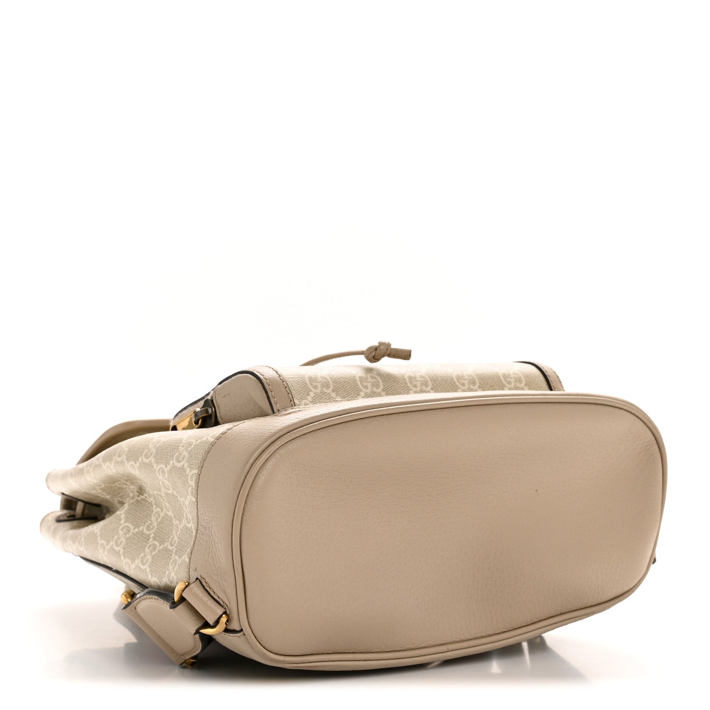 GG Supreme Monogram Azalea Calfskin Retro Interlocking G Buckle Backpack Beige Mystic White