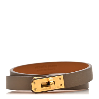 Hermes Swift Mini Kelly Double Tour Bracelet T3 Etoupe 1 of 6