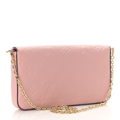 Louis Vuitton Empreinte Pochette Felicie Chain Wallet Rose Poudre 4 of 14