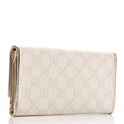 Gucci GG Plus Monogram Joy Continental Flap Wallet Beige Ebony Gesso 3 of 20