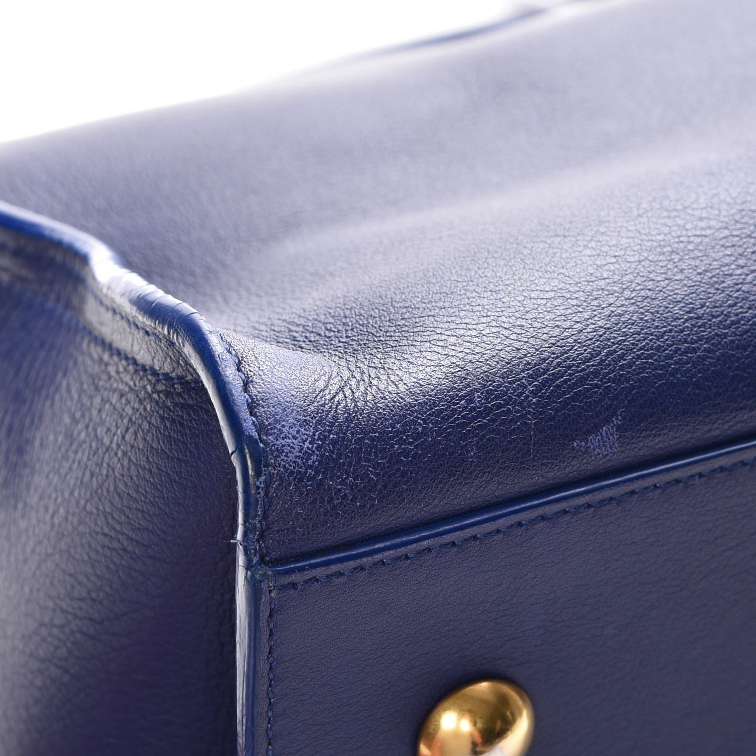 Saint Laurent Calfskin Small Classic Y Cabas Navy 9 of 12