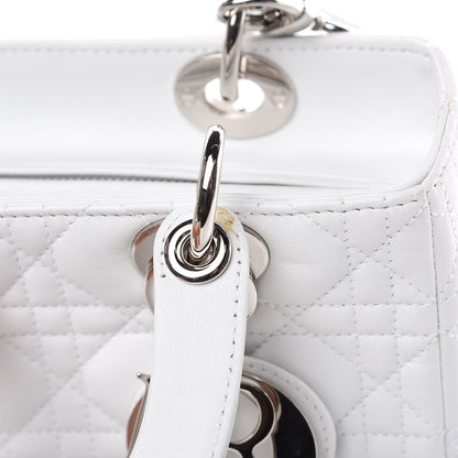 Christian Dior Lambskin Cannage Medium Lady Dior White 14 of 14