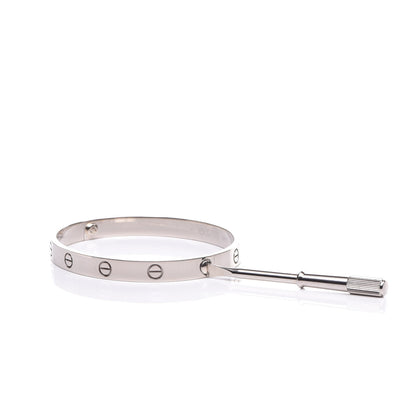 Cartier 18K White Gold LOVE Bracelet 18 4 of 5
