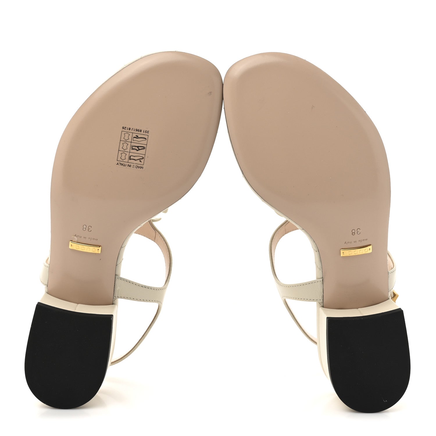 Gucci Nappa Matelasse Double G 35mm Thong Sandals 38 Mystic White 6 of 10