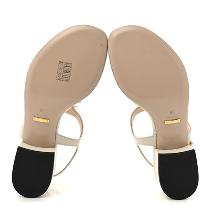 Gucci Nappa Matelasse Double G 35mm Thong Sandals 38 Mystic White 6 of 10