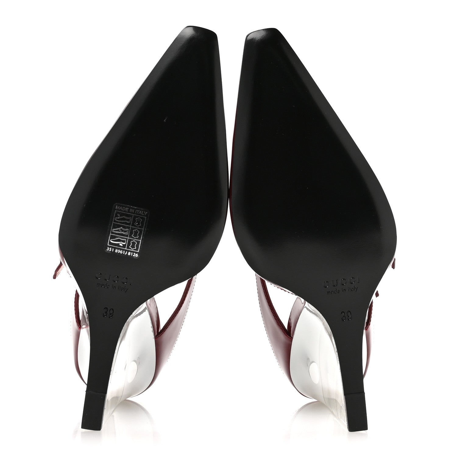 Gucci Regent Calfskin Wedge Mules 39 Rosso Ancora 6 of 9