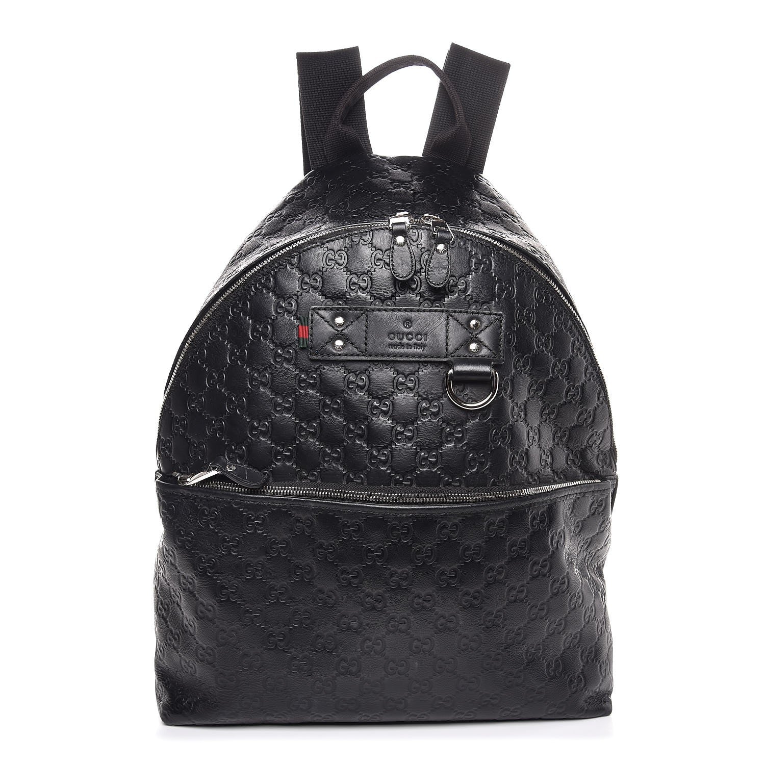 Gucci Guccissima Classic Backpack Black 1 of 7