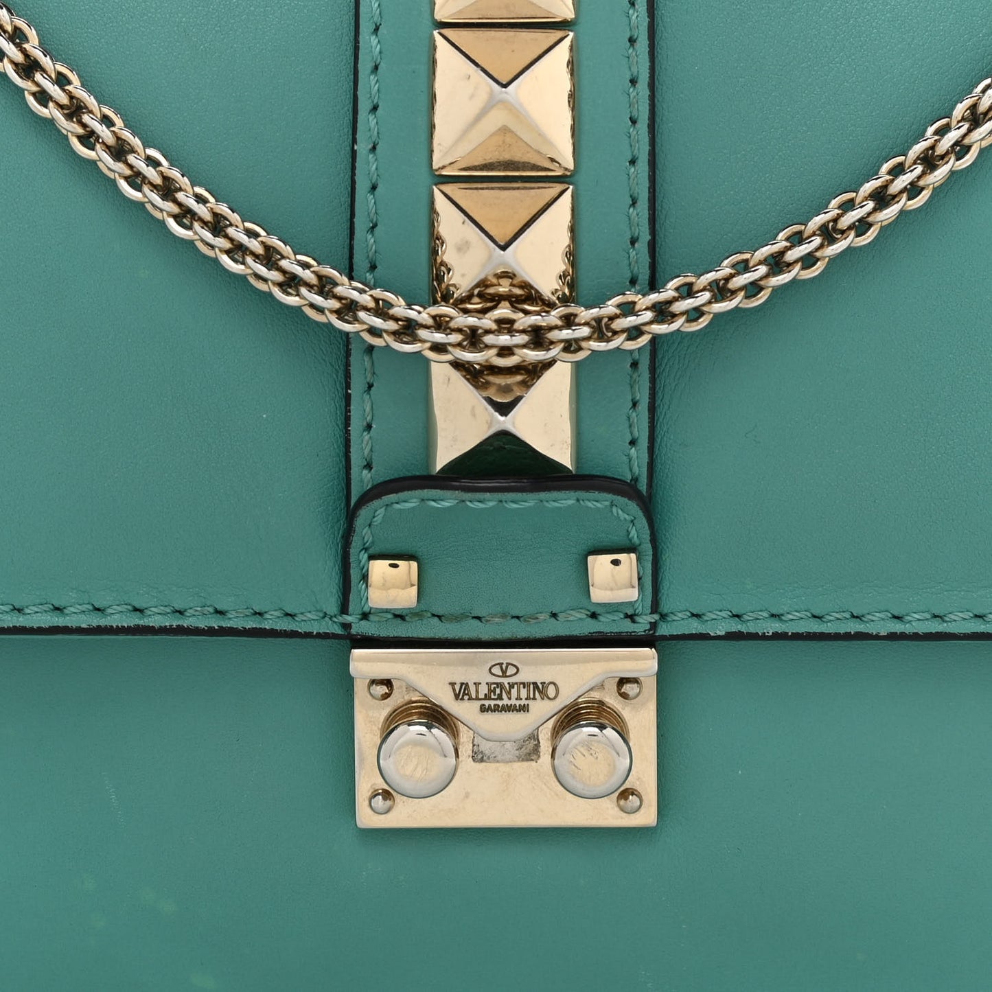 Vitello Medium Glam Lock Rockstud Flap Colibri