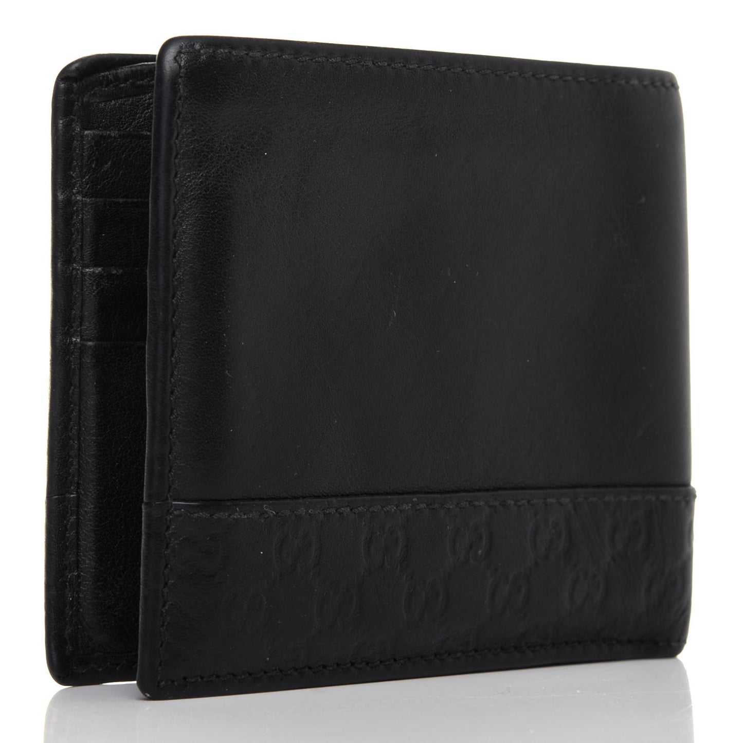 Guccissima Calfskin Bi-Fold Wallet Black