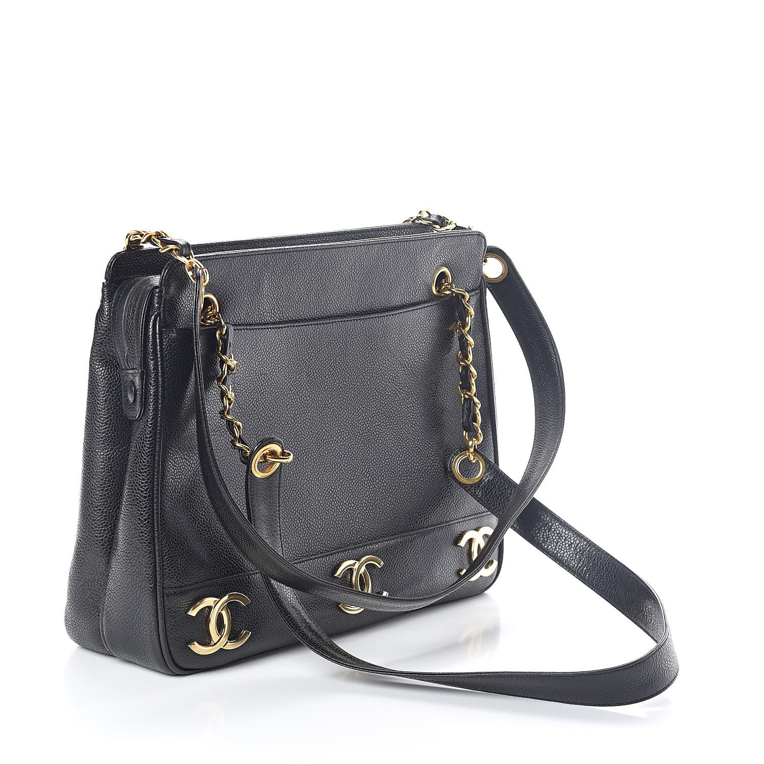 Chanel Caviar CC Shoulder Bag Black 3 of 10