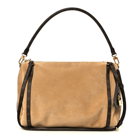 Suede Monogram Express MM Hazelnut