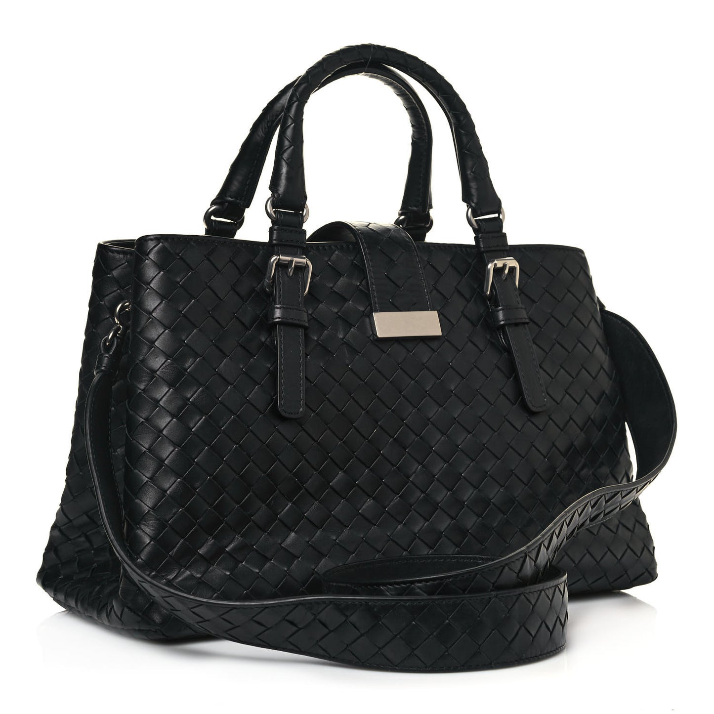 Nappa Intrecciato Small Roma Black