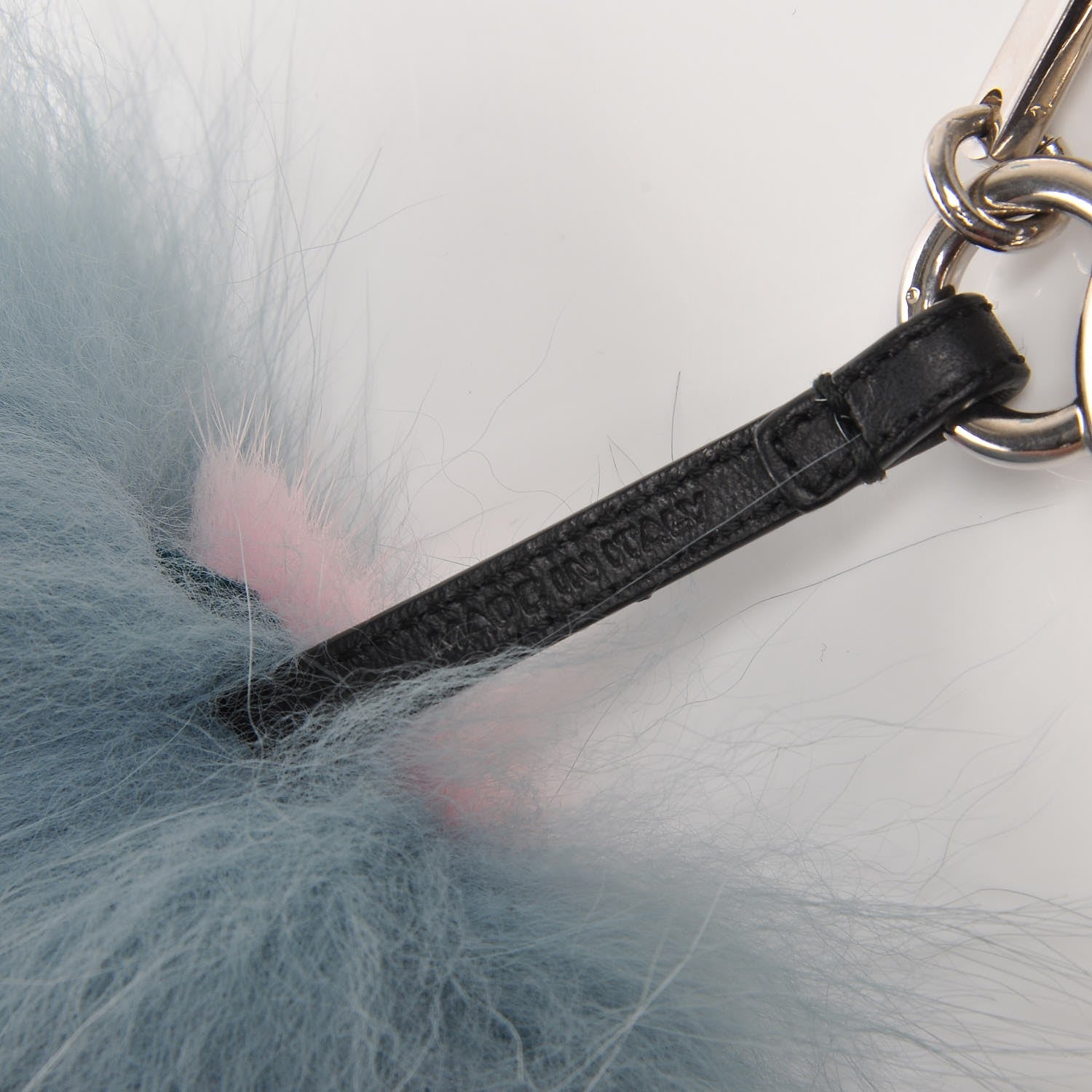 Fendi Fox Mink Rabbit Fur Vitello Flamingo Mini Monster Bag Bug Charm Lagoon Black Multicolor 3 of 4