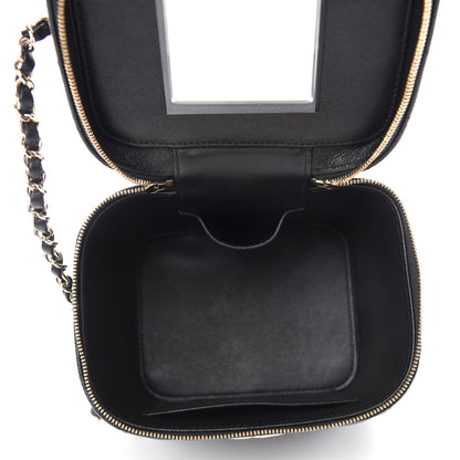 Chanel Caviar Quilted Small Vanity Case With Chain Black 5 of 10
