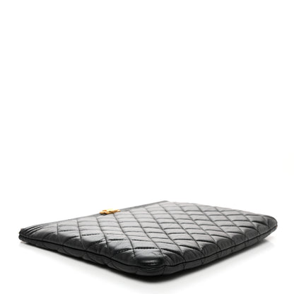 Chanel Lambskin Quilted Medium Boy Cosmetic Case Black 5 of 8